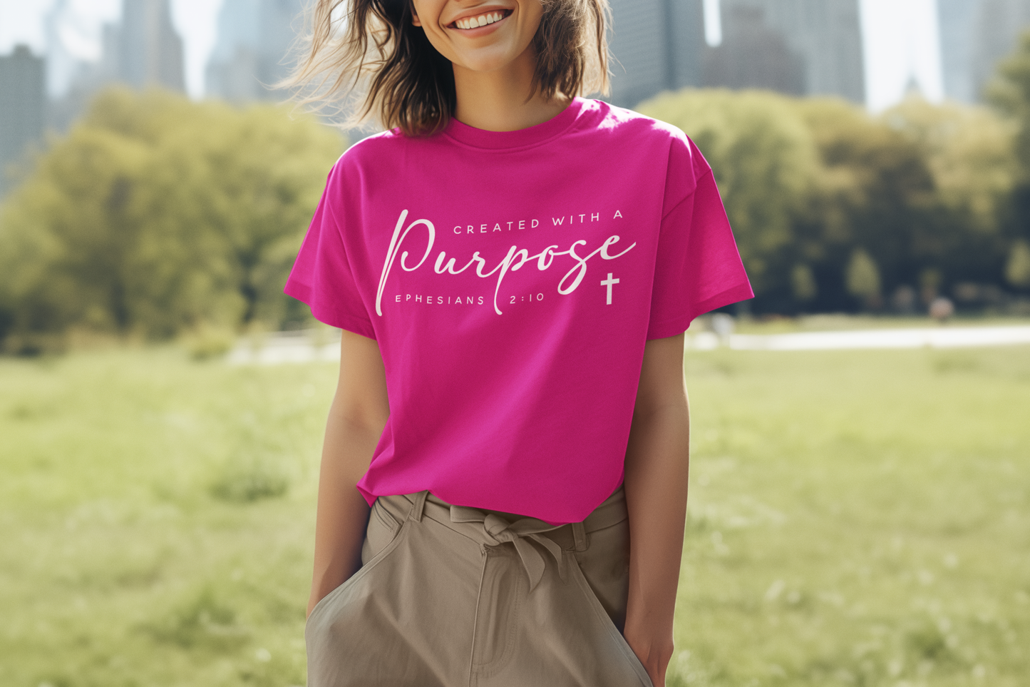 CREATED WITH PURPOSE - EPESIANS 2:10 - Unisex T-Shirt