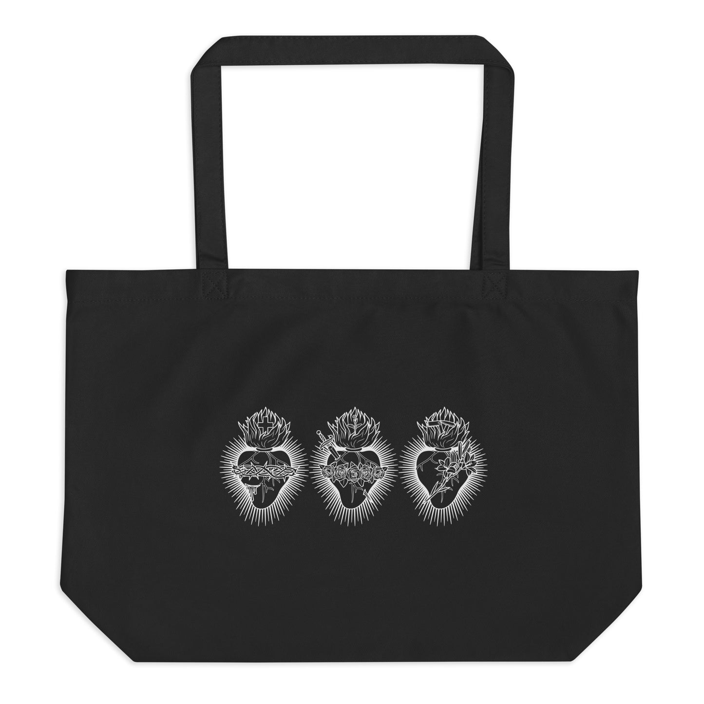 SACRED HEARTS - Large Organic Tote Bag