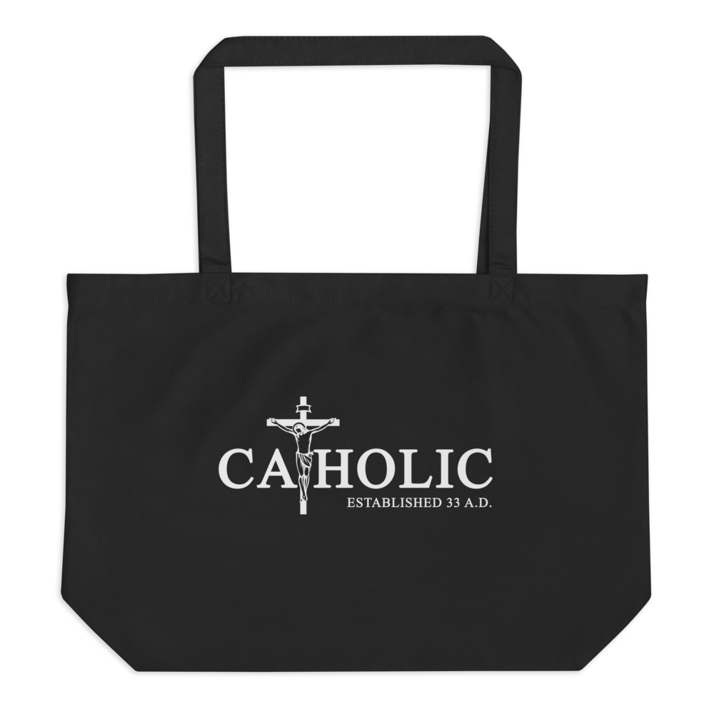 CATHOLIC - Large Organic Tote Bag