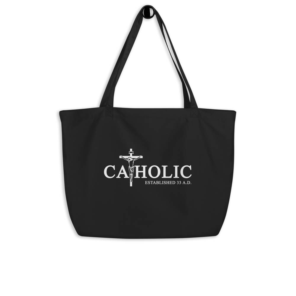 CATHOLIC - Large Organic Tote Bag