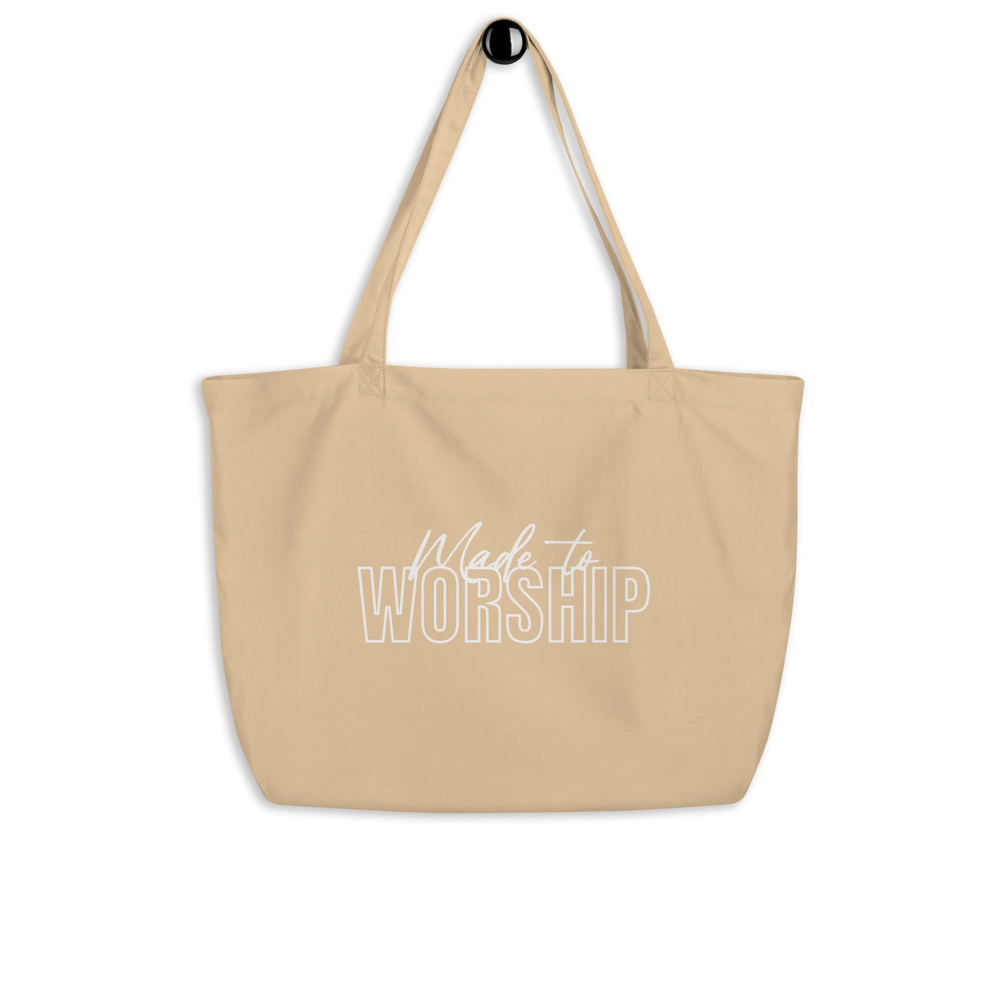 MADE TO WORSHIP - Large Organic Tote Bag