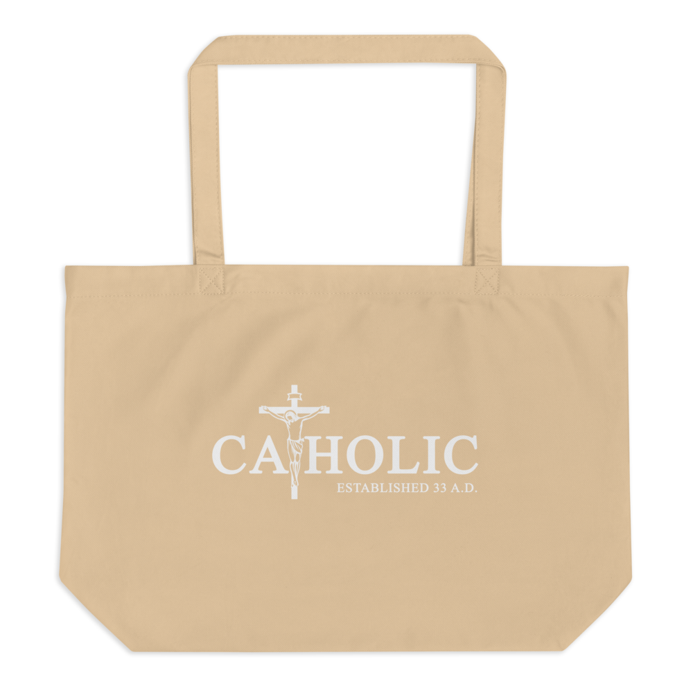 CATHOLIC - Large Organic Tote Bag