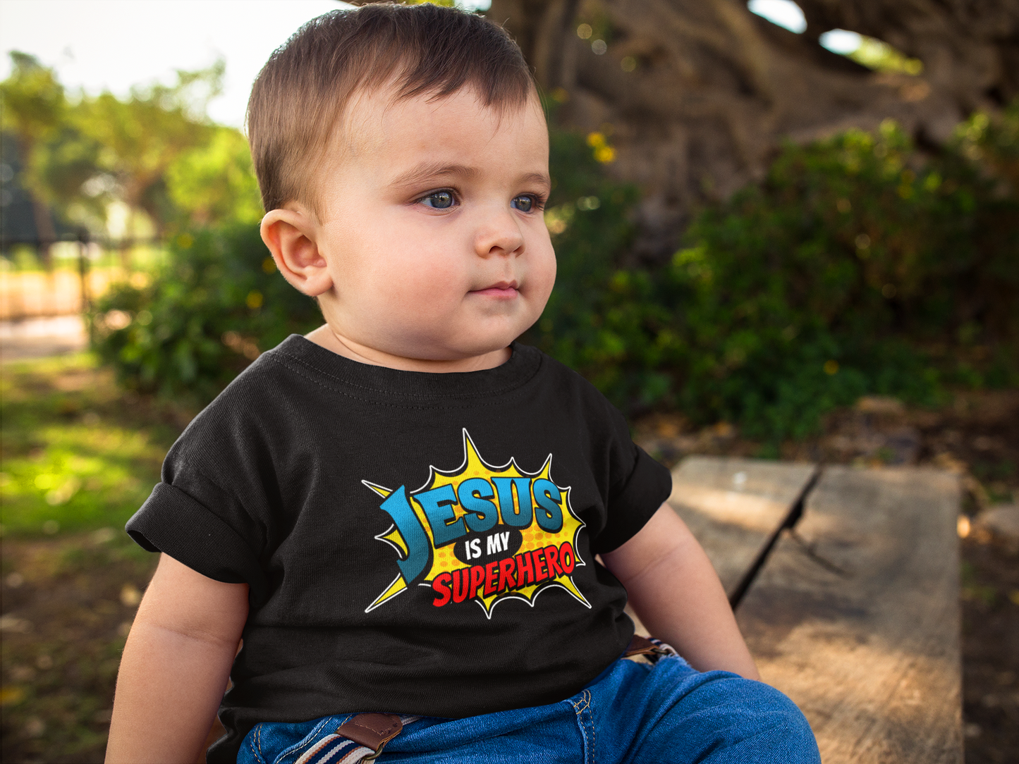 JESUS IS MY SUPERHERO - Baby T-Shirt