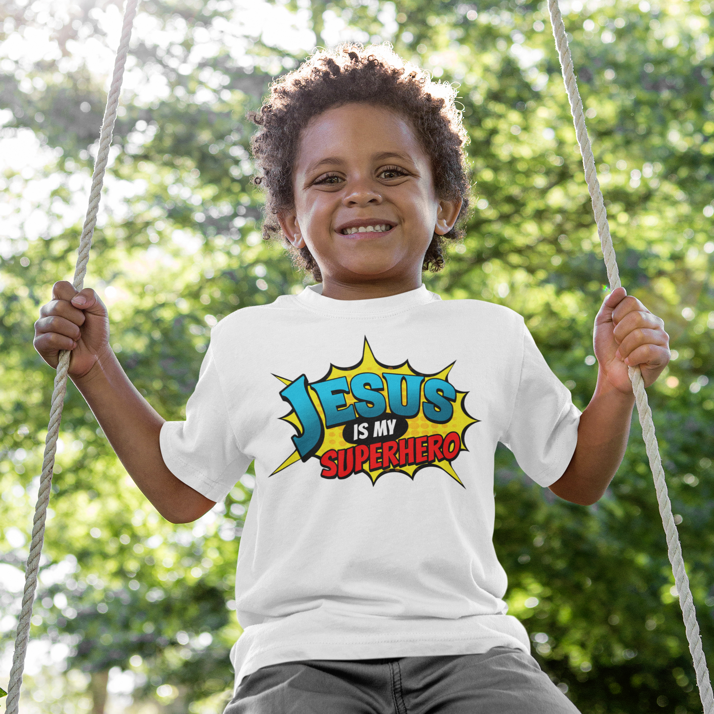 JESUS IS MY SUPERHERO - Toddler T-Shirt