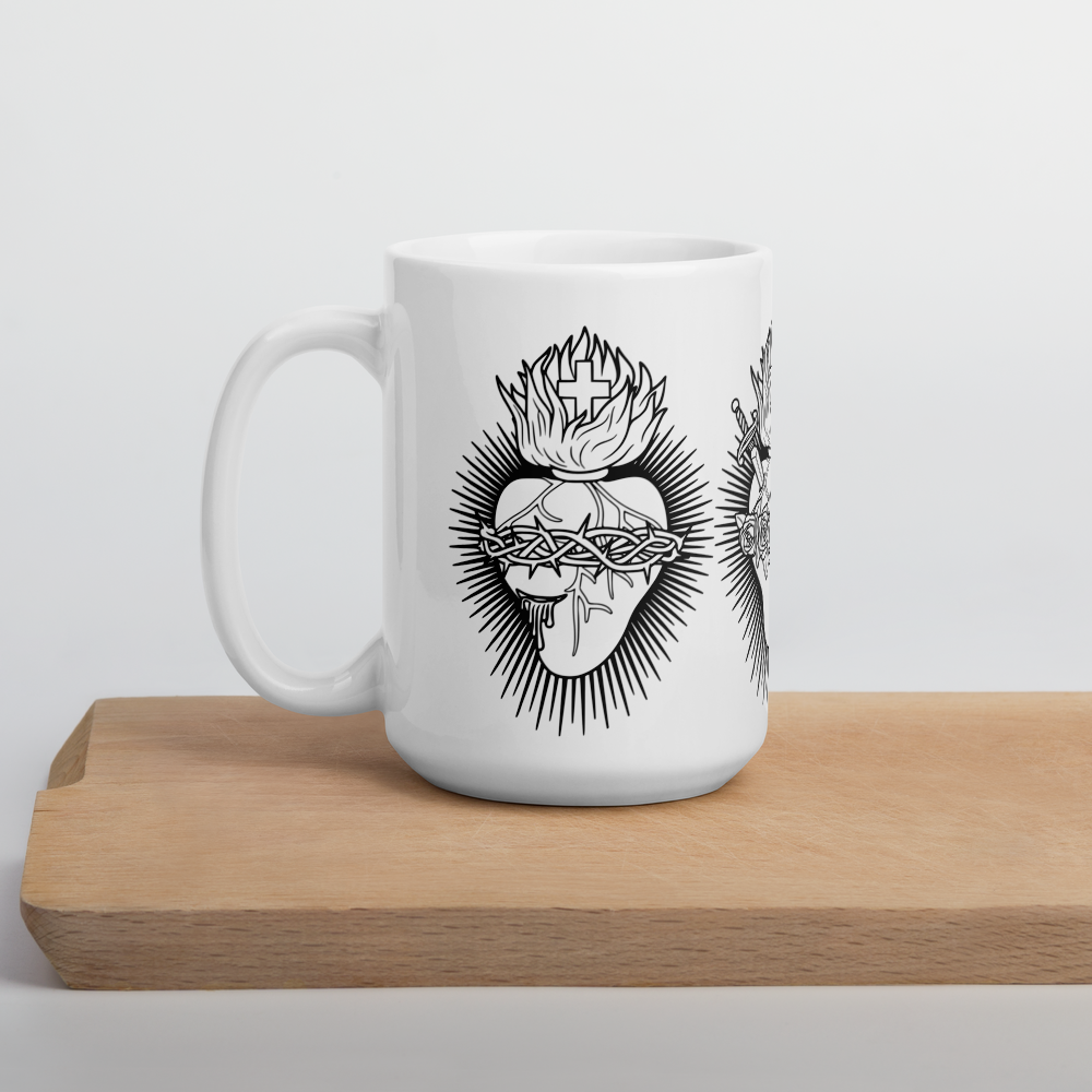 SACRED HEART - White Glossy Mug