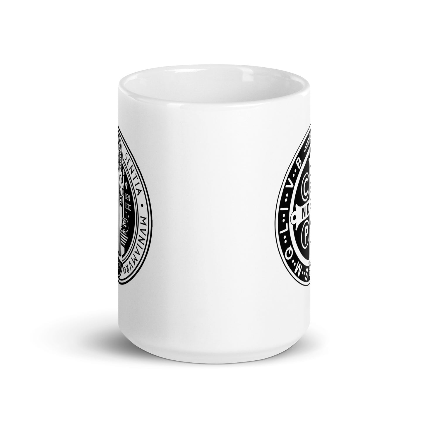 SAINT BENEDICT MEDAL - White Glossy Mug