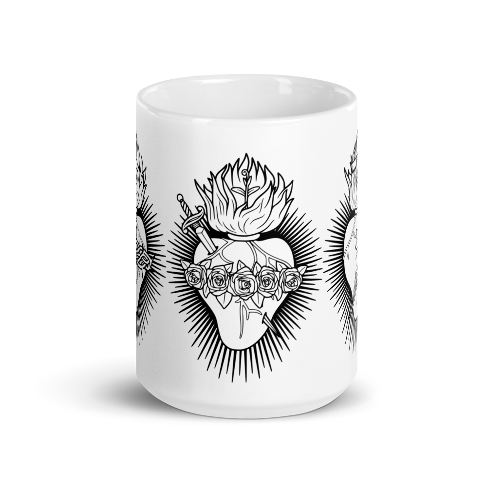 SACRED HEART - White Glossy Mug