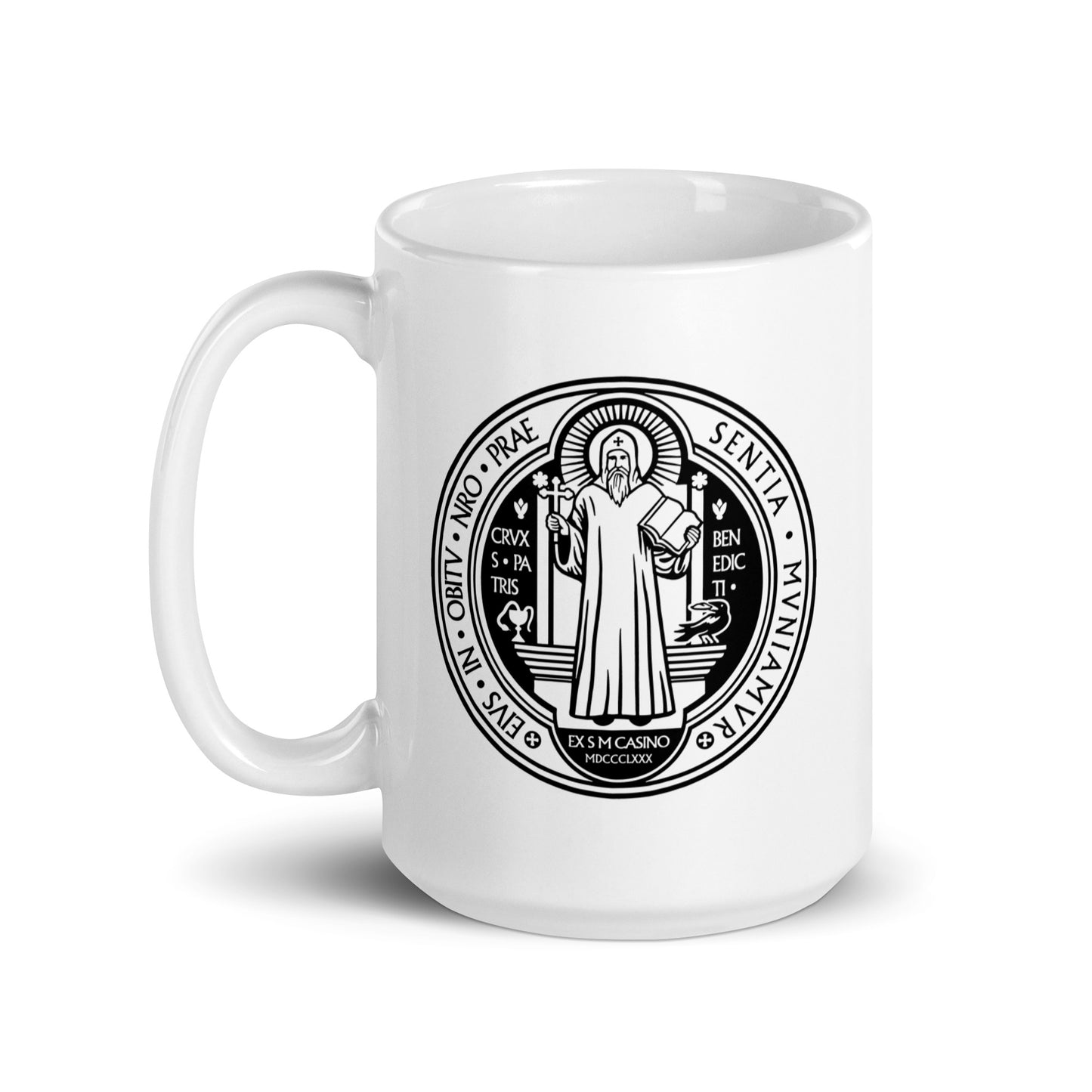 SAINT BENEDICT MEDAL - White Glossy Mug