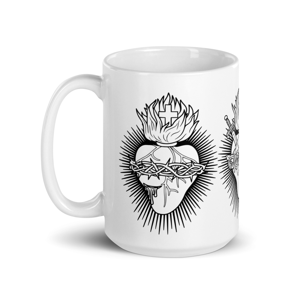 SACRED HEART - White Glossy Mug