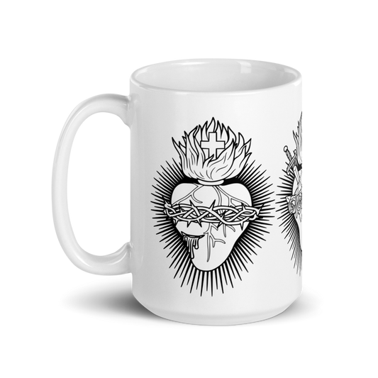 SACRED HEART - White Glossy Mug