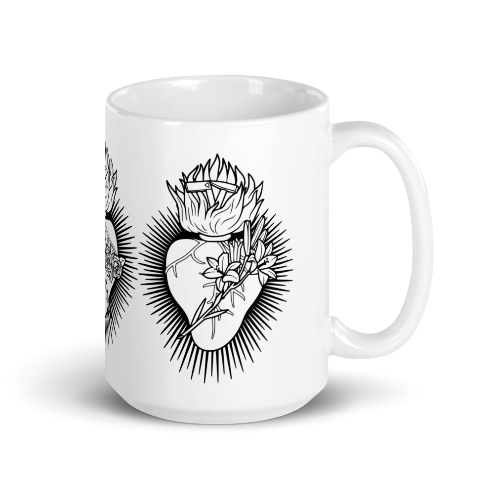 SACRED HEART - White Glossy Mug