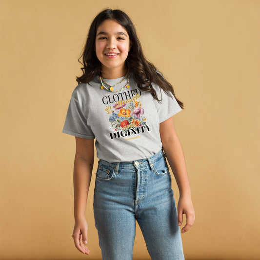 CLOTHED IN STRENGTH AND DIGNITY - Youth T-Shirt